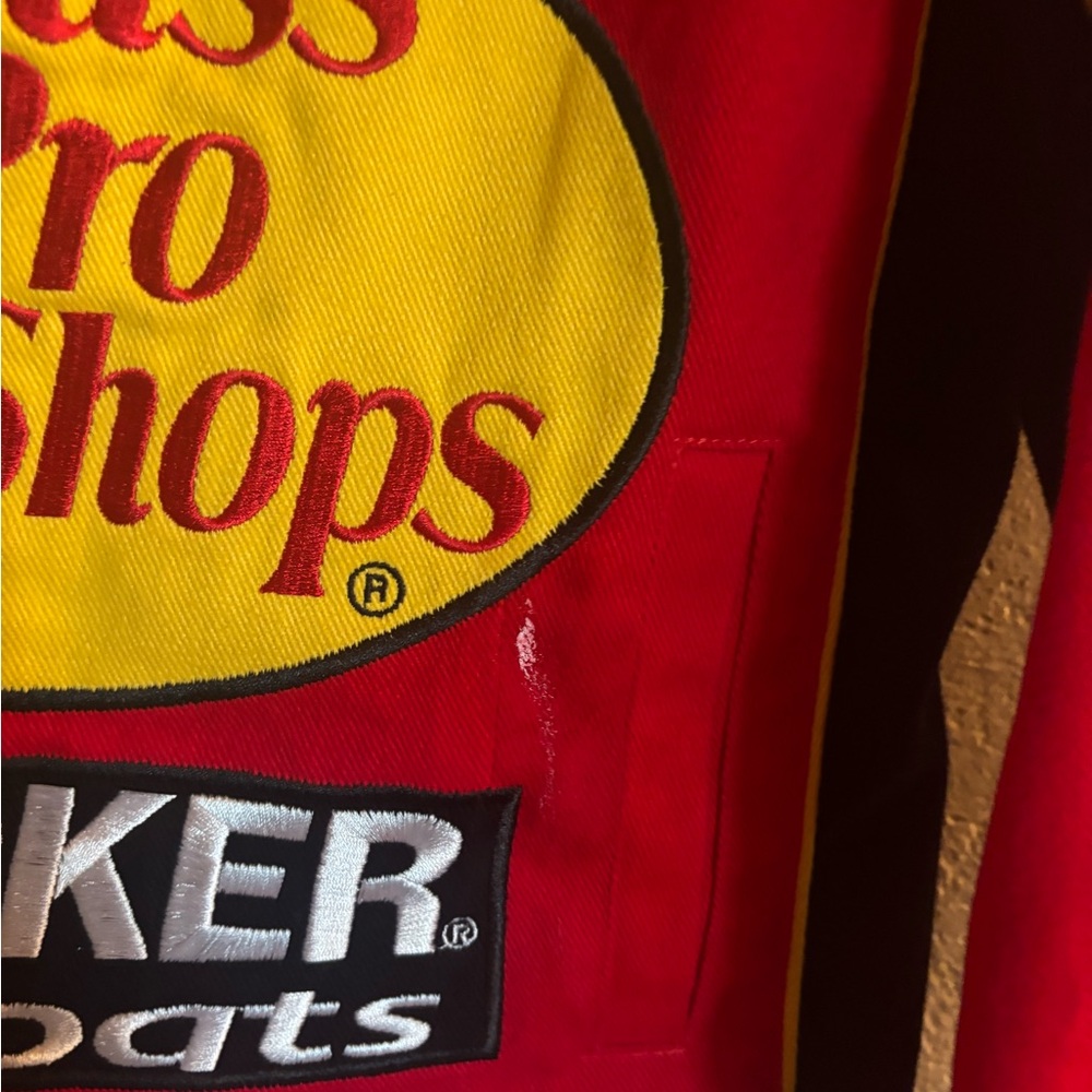 JH Design Bass Pro Shops Racing Jacket Red Embroidered Women’s M - Picture 4 of 13